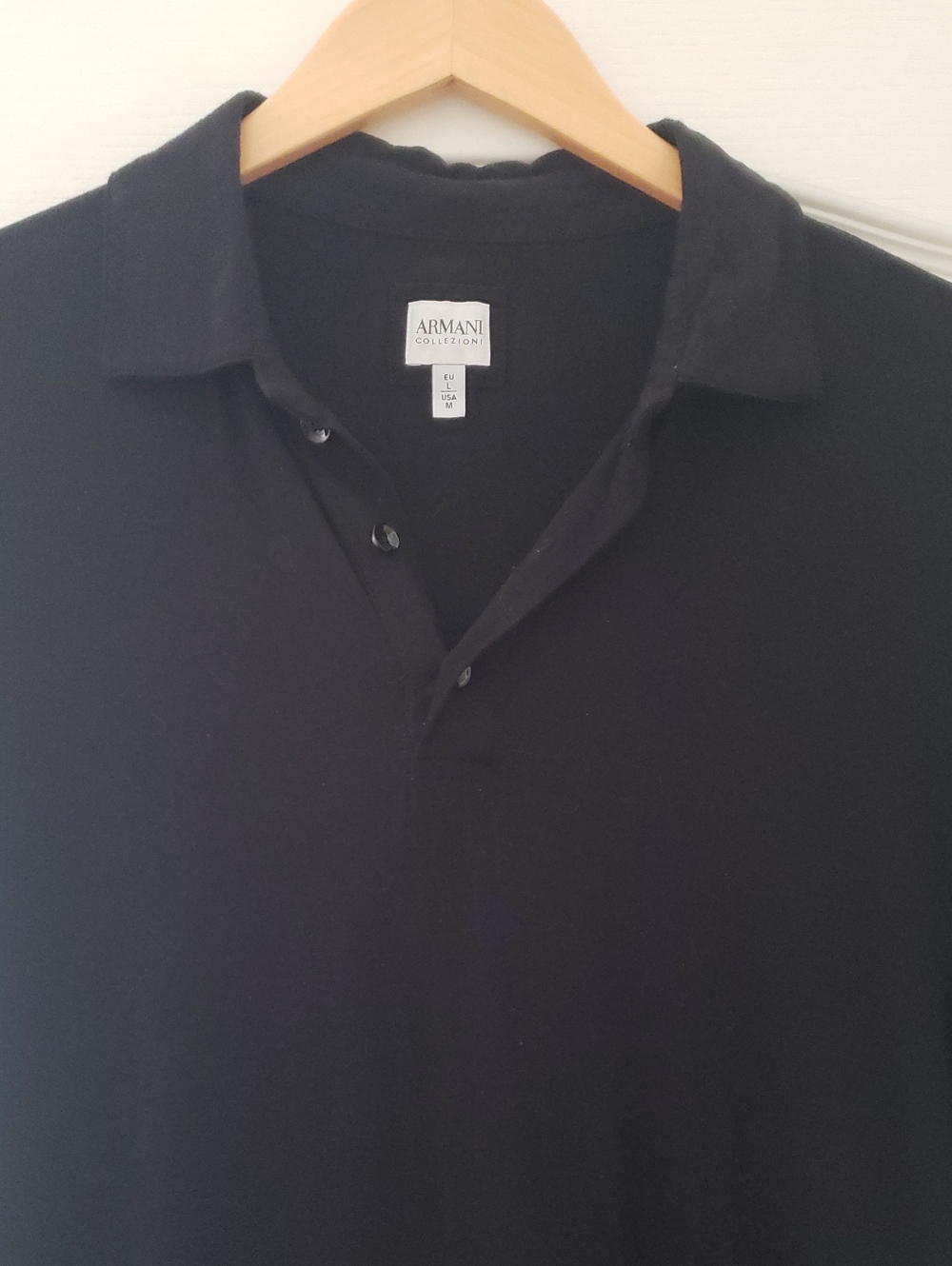 Armani Collezioni Men's Black Polo Shirt